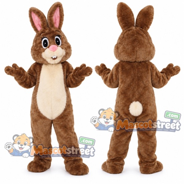 Brown Rabbit Mascot Costume