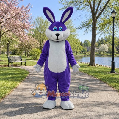 Purple Rabbit Mascot Costume
