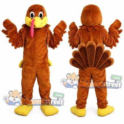 Brown Turkey Mascot Costume Brown Turkey Mascot Costume
