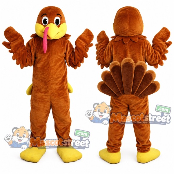 Brown Turkey Mascot Costume