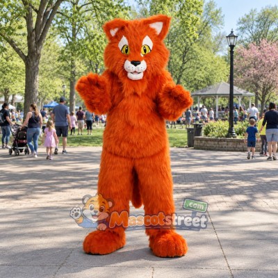 Orange Cat Mascot Costume