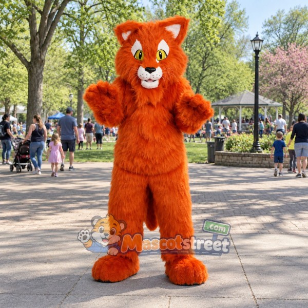 Orange Cat Mascot Costume