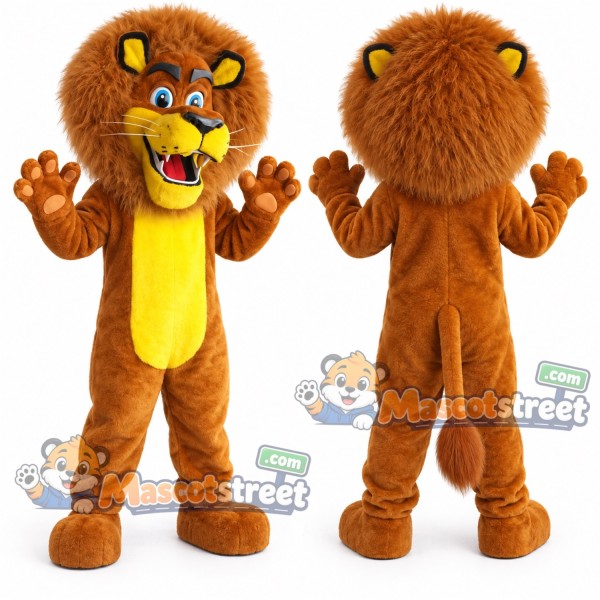 Brown Lion Mascot Costume