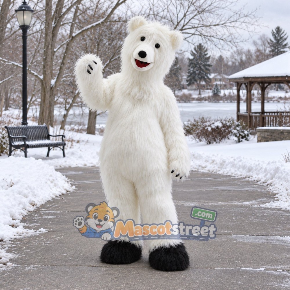 White Polar Bear Mascot Costume White Polar Bear Mascot Costume