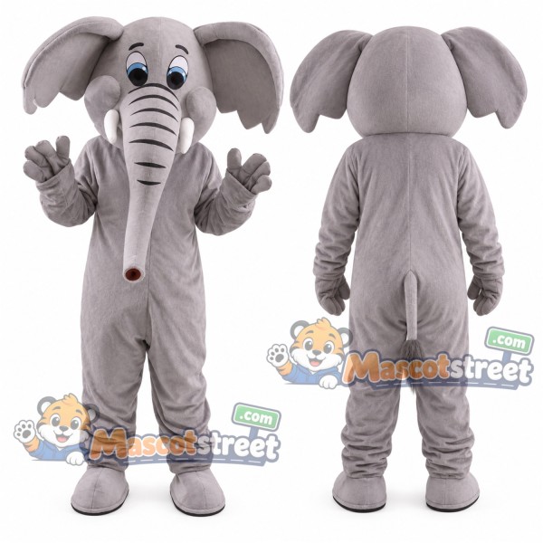Gray Elephant Mascot Costume
