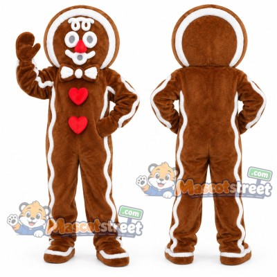 Gingerbread Man Mascot Costume Gingerbread Man Mascot Costume