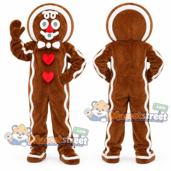 Gingerbread Man Mascot Costume