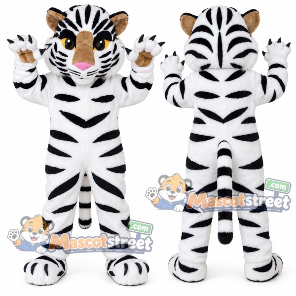 White Tiger Mascot Costume
