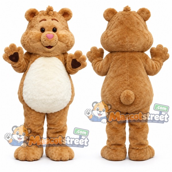 Tan Bear Mascot Costume