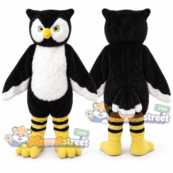 Black and White Owl Mascot Costume