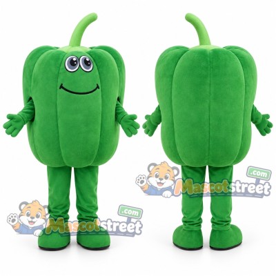 Green Bell Pepper Mascot Costume Green Bell Pepper Mascot Costume