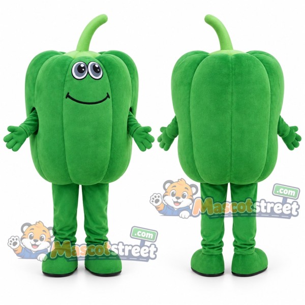 Green Bell Pepper Mascot Costume