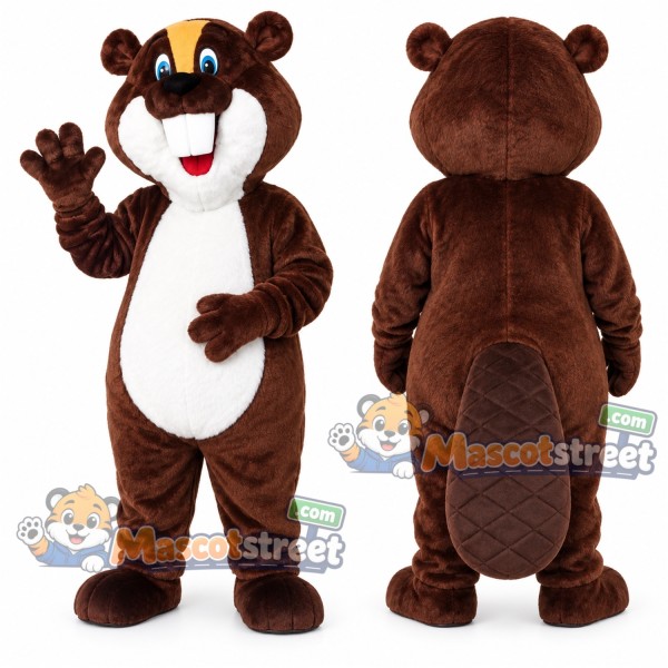 Brown Beaver Mascot Costume
