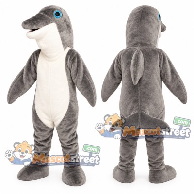 Gray Dolphin Mascot Costume Gray Dolphin Mascot Costume