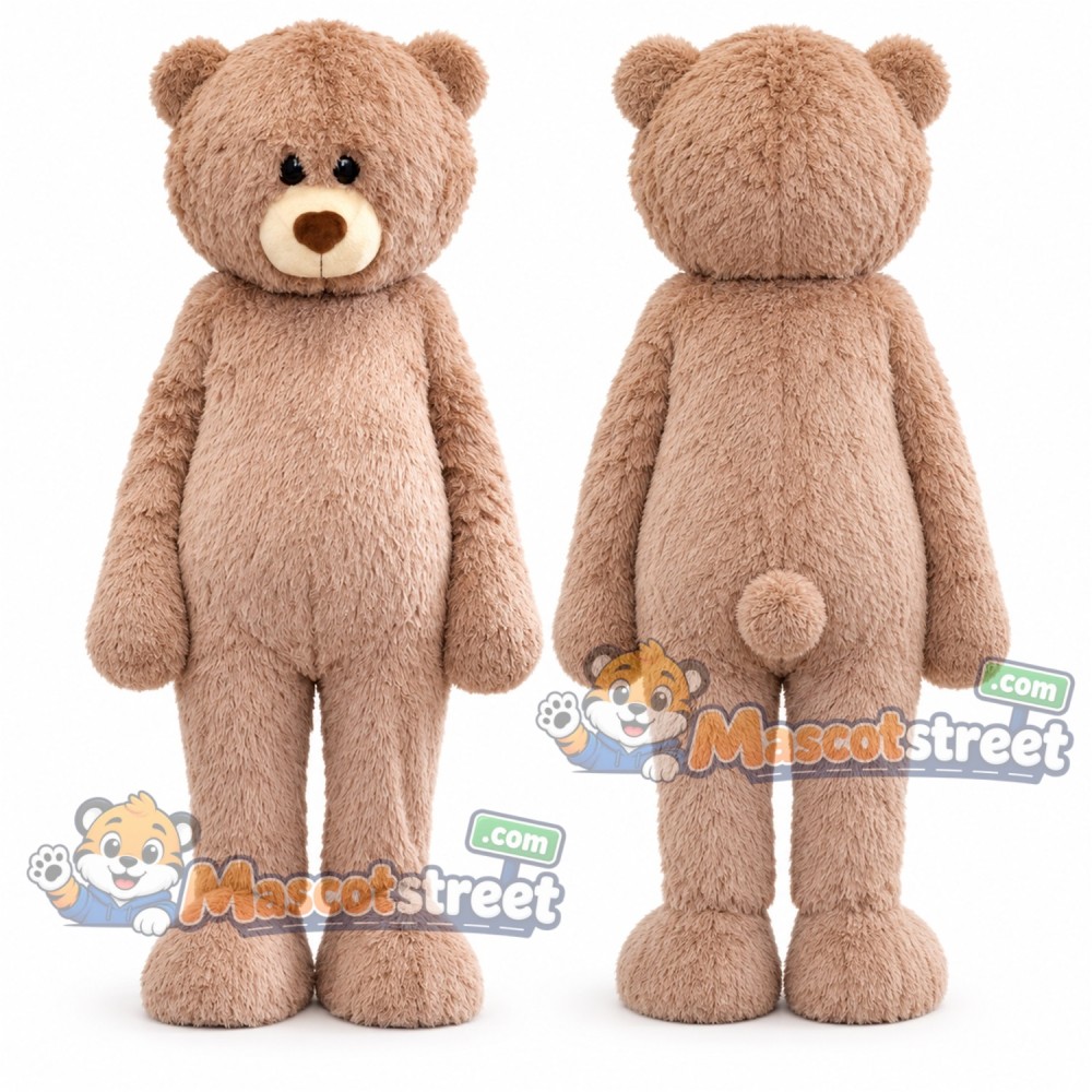 Tan Bear Mascot Costume