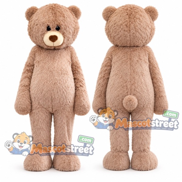 Tan Bear Mascot Costume