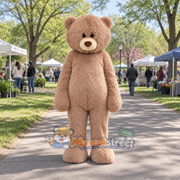 Tan Bear Mascot Costume