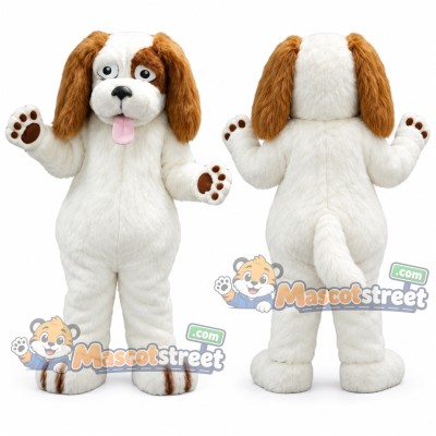 Brown and White Dog Mascot Costume Brown and White Dog Mascot Costume