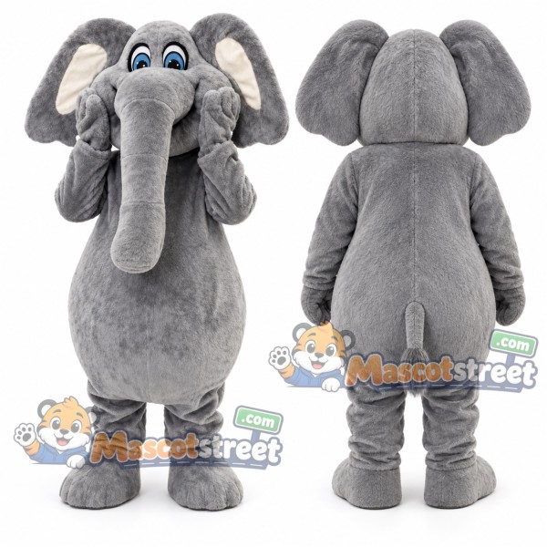 Gray Elephant Mascot Costume
