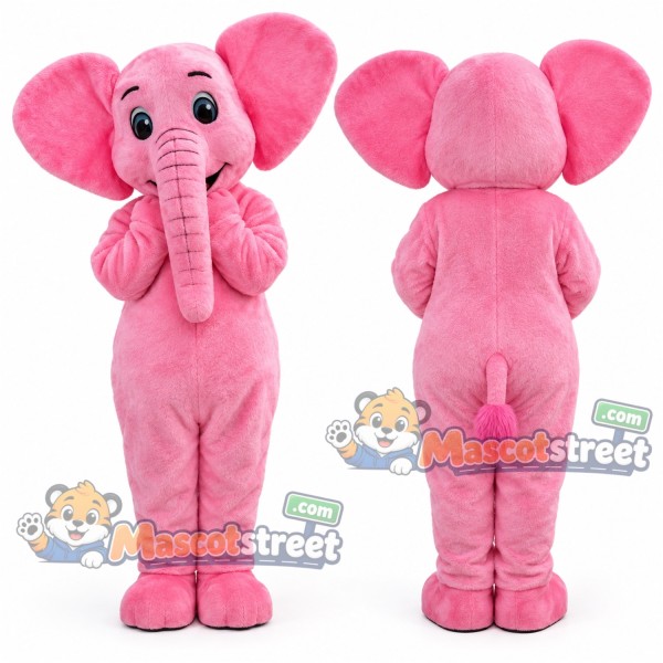 Pink Elephant Mascot Costume