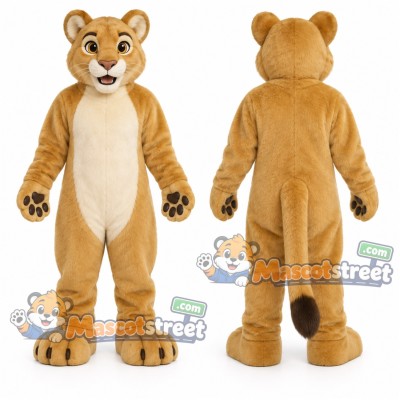 Tan Lion Mascot Costume Tan Lion Mascot Costume