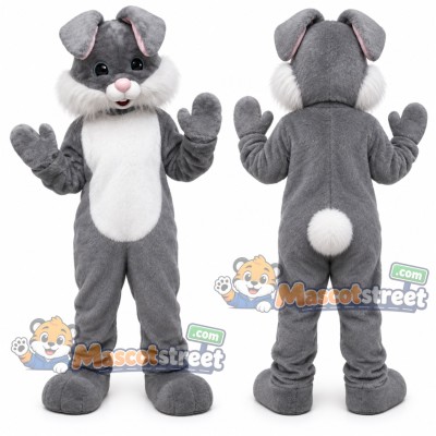 Gray Rabbit Mascot Costume