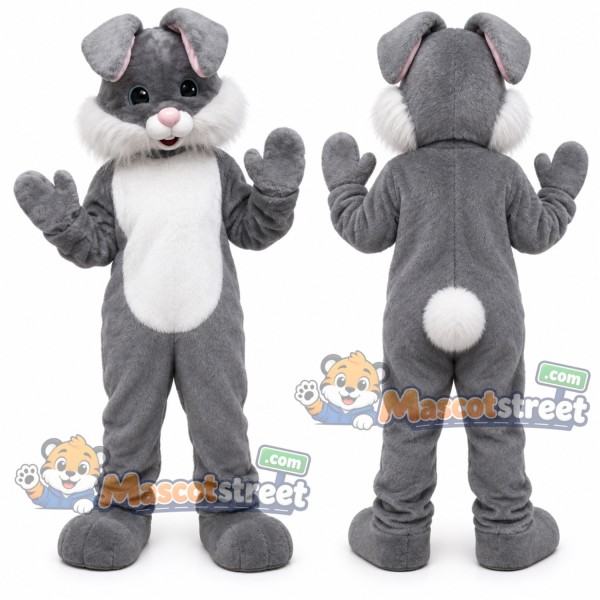 Gray Rabbit Mascot Costume