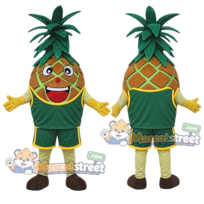 Pineapple Mascot Costume with Green Sports Uniform Pineapple Mascot Costume with Green Sports Uniform