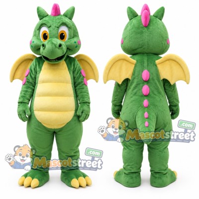 Green Dragon Mascot Costume Green Dragon Mascot Costume