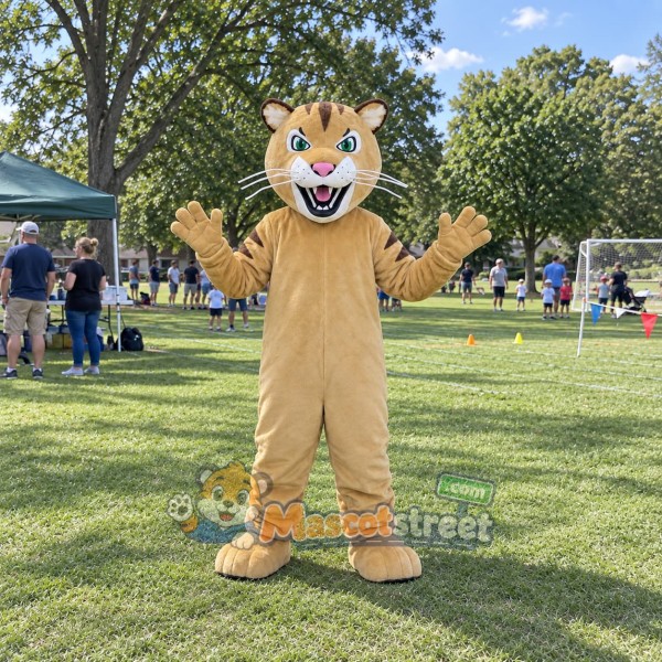 Tan Tiger Mascot Costume