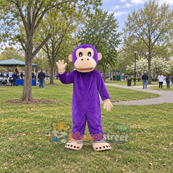 Purple Monkey Mascot Costume