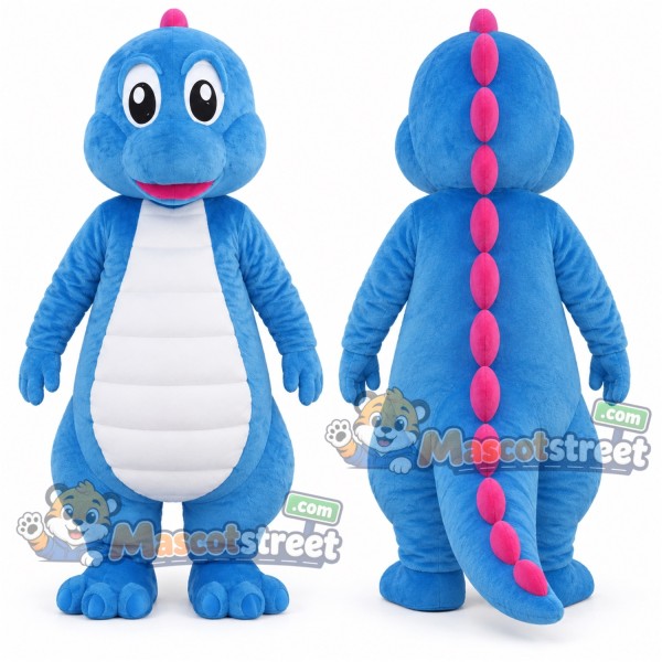 Blue Dinosaur Mascot Costume