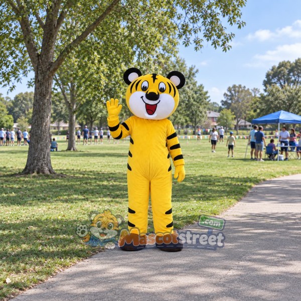 Yellow Tiger Mascot Costume