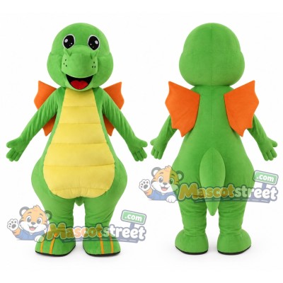 Green Dragon Mascot Costume Green Dragon Mascot Costume