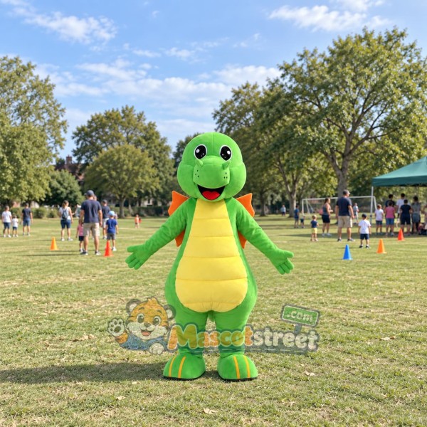 Green Dragon Mascot Costume