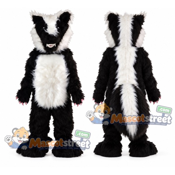 Black and White Skunk Mascot Costume