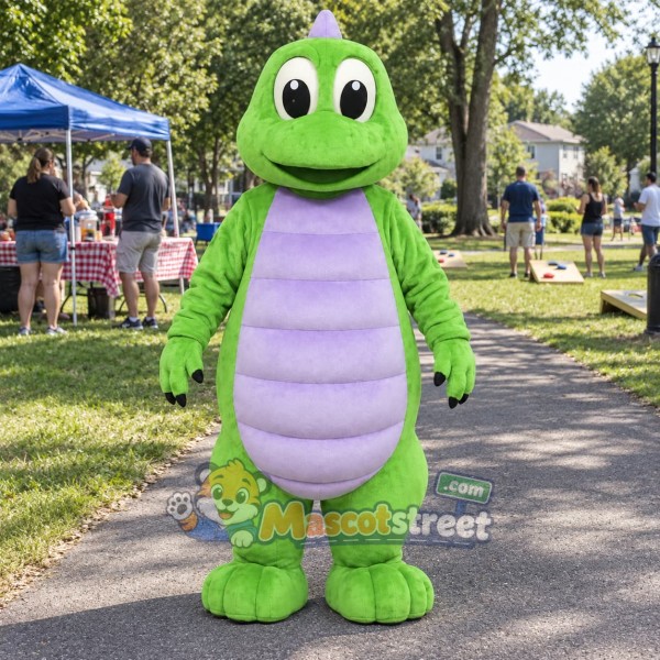 Green Dinosaur Mascot Costume