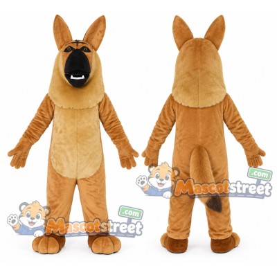 Tan Canine Mascot Costume Tan Canine Mascot Costume