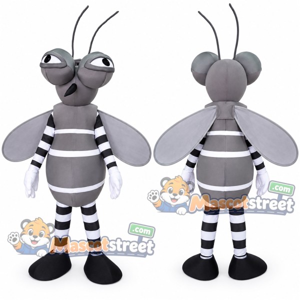 Gray Mosquito Mascot Costume