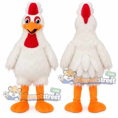 White Chicken Mascot Costume White Chicken Mascot Costume