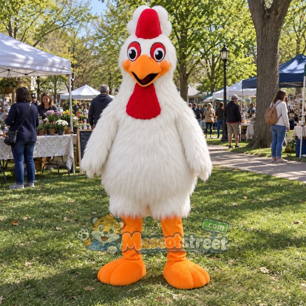 White Chicken Mascot Costume