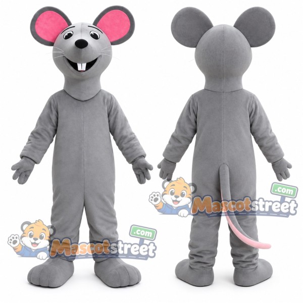 Gray Mouse Mascot Costume