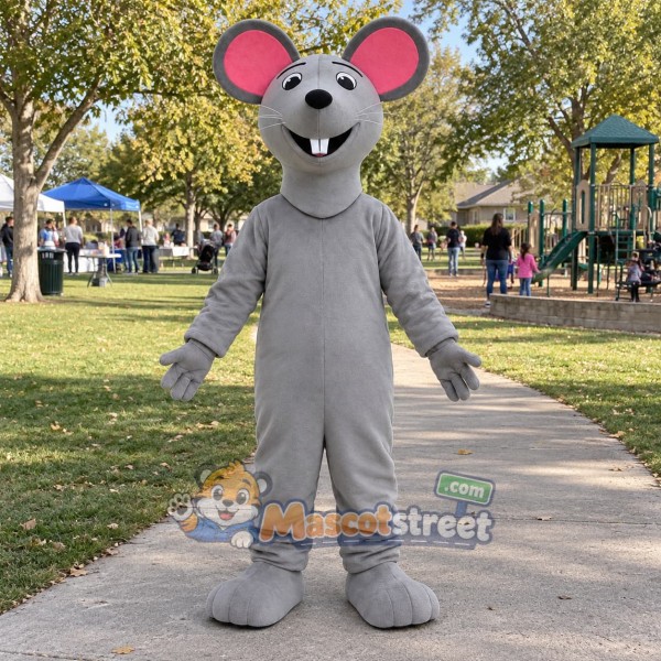 Gray Mouse Mascot Costume