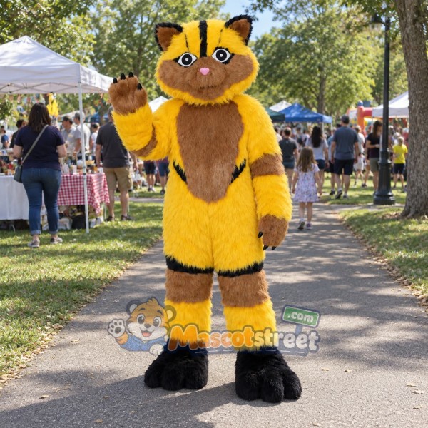 Orange Tabby Cat Mascot Costume