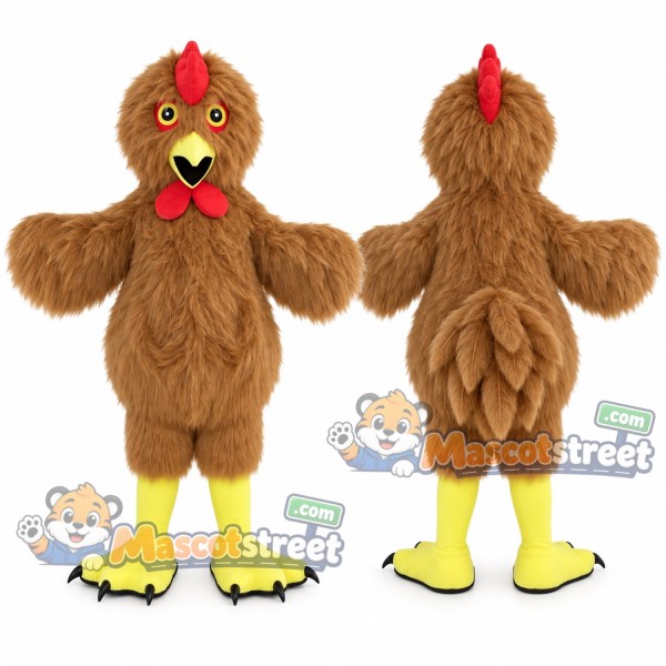 Brown Chicken Mascot Costume