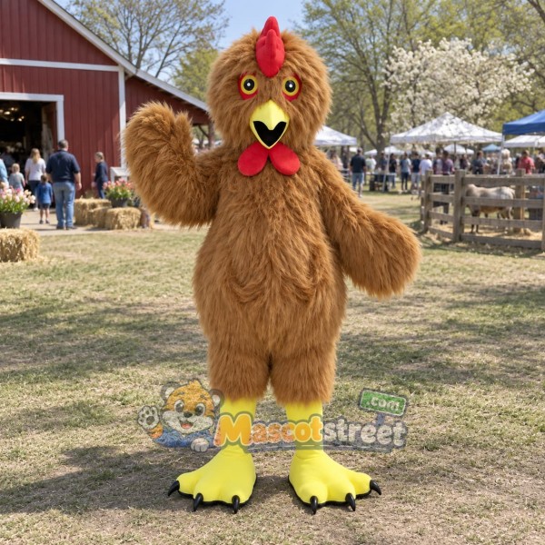 Brown Chicken Mascot Costume