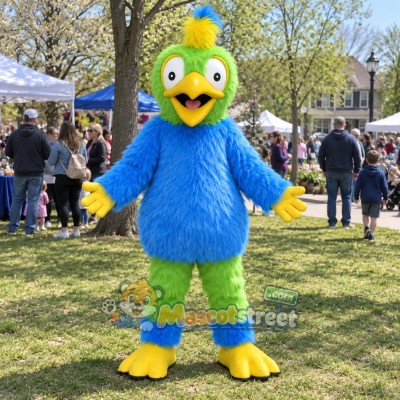 Blue and Green Parrot Mascot Costume Blue and Green Parrot Mascot Costume
