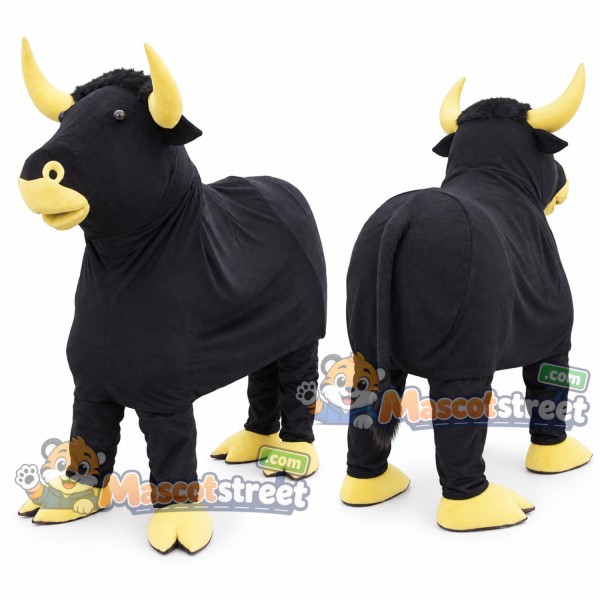Black Bull Mascot Costume
