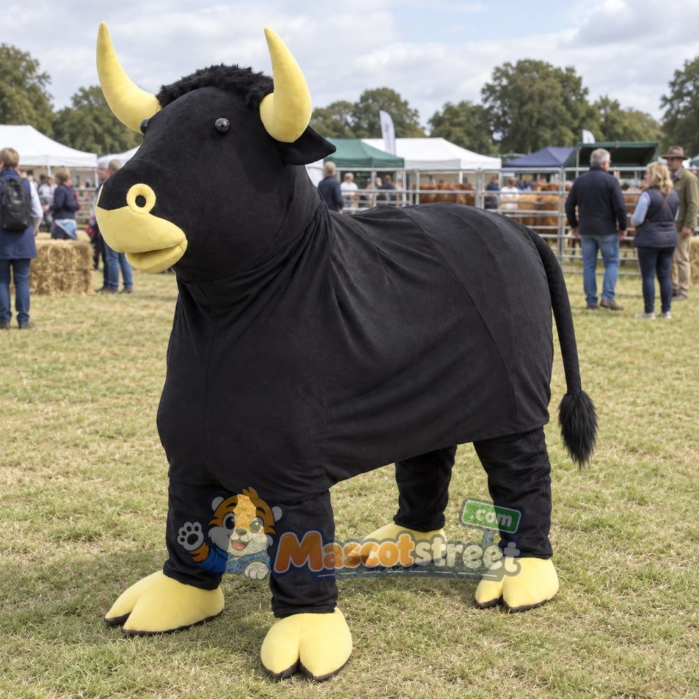 Black Bull Mascot Costume