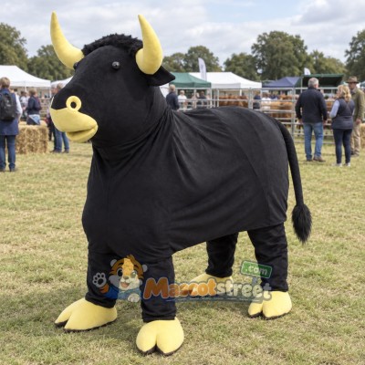 Black Bull Mascot Costume